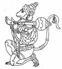 Drawing of Hanuman