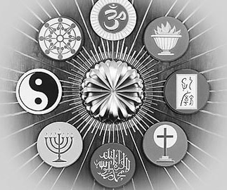 St. Louis Vedanta Center's mandala of Religious symbols